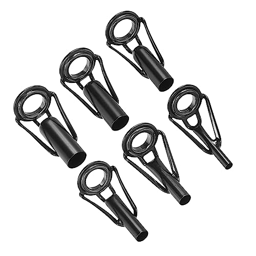 PATIKIL 2-6mm Angelrute Spitze Reparatur Kit 6Stk Edelstahl Pfahl Ring Leitfaden Ersatz für Salzwasser Süßwasser Fischen Schwarz PATIKIL 2-6mm Angelrute Spitze Reparatur Kit 6Stk Edelstahl Pfahl Ring Leitfaden Ersatz für Salzwasser Süßwasser Fischen Schwarz von PATIKIL
