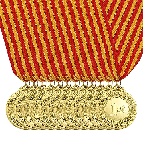 PATIKIL 2" Gold Preis Metalle 12Stk Gewinner Preis Medaillen 1. Platz Gold Gewinn mit Hals Farbband für Spiele Sportliche Wettkämpfe PATIKIL 2" Gold Preis Metalle 12Stk Gewinner Preis Medaillen 1. Platz Gold Gewinn mit Hals Farbband für Spiele Sportliche Wettkämpfe von PATIKIL