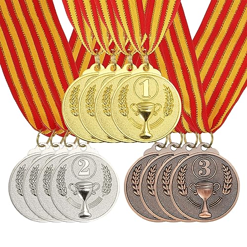 PATIKIL 2" Gold Silber Bronze Preis Metalle 12Stk Stil Preis Medaillen 1. 2. 3. Gewinn mit Hals Farbband für Spiele Sportliche Wettkämpfe PATIKIL 2" Gold Silber Bronze Preis Metalle 12Stk Stil Preis Medaillen 1. 2. 3. Gewinn mit Hals Farbband für Spiele Sportliche Wettkämpfe von PATIKIL