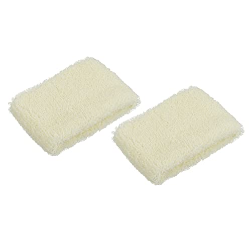PATIKIL 2 Stück Sport Armbänder 8x5cm Baumwolle Frottee Stoff Saugfähiges Schweißband für Tennis Basketball Training Athletische Laufen Beige PATIKIL 2 Stück Sport Armbänder 8x5cm Baumwolle Frottee Stoff Saugfähiges Schweißband für Tennis Basketball Training Athletische Laufen Beige von PATIKIL