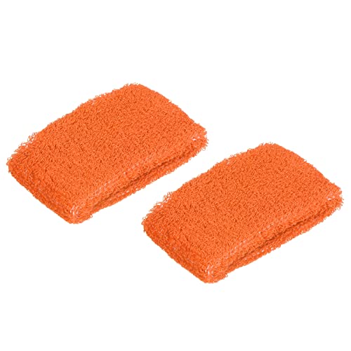 PATIKIL 2 Stück Sport Armbänder 8x5cm Baumwolle Frottee Stoff Saugfähiges Schweißband für Tennis Basketball Training Athletische Laufen Orange PATIKIL 2 Stück Sport Armbänder 8x5cm Baumwolle Frottee Stoff Saugfähiges Schweißband für Tennis Basketball Training Athletische Laufen Orange von PATIKIL