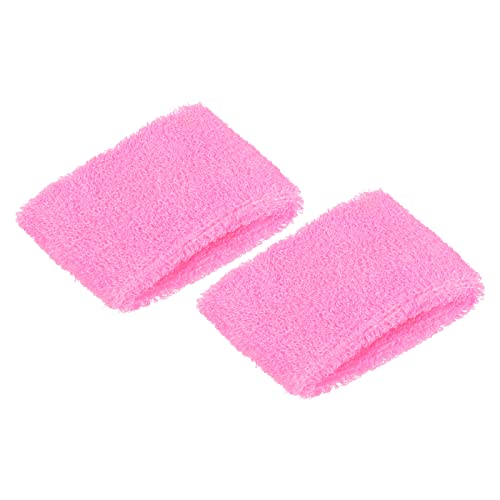 PATIKIL 2 Stück Sport Armbänder 8x5cm Baumwolle Frottee Stoff Saugfähiges Schweißband für Tennis Basketball Training Athletische Laufen Rosa PATIKIL 2 Stück Sport Armbänder 8x5cm Baumwolle Frottee Stoff Saugfähiges Schweißband für Tennis Basketball Training Athletische Laufen Rosa von PATIKIL