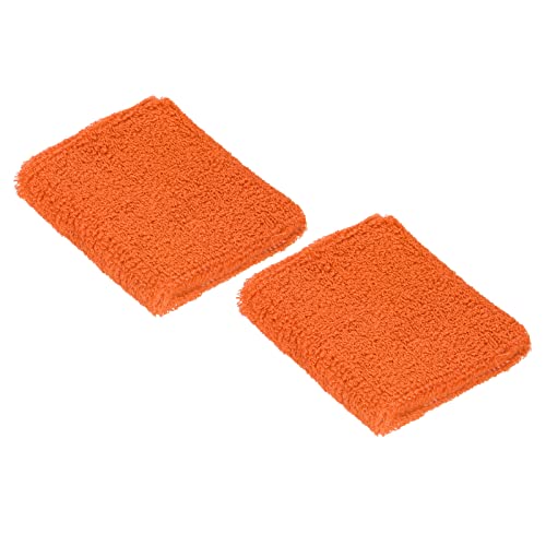 PATIKIL 2 Stück Sport Armbänder 8x8cm Baumwolle Frottee Stoff Saugfähiges Schweißband für Tennis Basketball Training Athletische Laufen Orange PATIKIL 2 Stück Sport Armbänder 8x8cm Baumwolle Frottee Stoff Saugfähiges Schweißband für Tennis Basketball Training Athletische Laufen Orange von PATIKIL