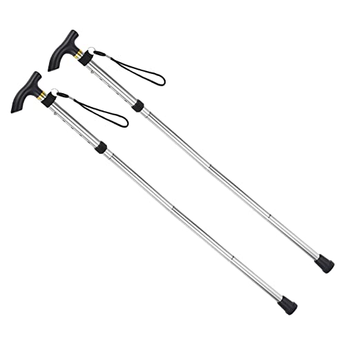 PATIKIL 2 Stück Trekkingstöcke Zusammenklappbare Wanderstöcke 33-37 Zoll Teleskop Klappstock mit Schlammkorb Aluminiumlegierung für Outdoor Wandern Camping Silber PATIKIL 2 Stück Trekkingstöcke Zusammenklappbare Wanderstöcke 33-37 Zoll Teleskop Klappstock mit Schlammkorb Aluminiumlegierung für Outdoor Wandern Camping Silber von PATIKIL
