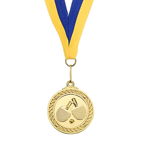 PATIKIL 2" Tischtennis Medaillen, Tischtennis Award Medaillen Goldmedaille mit Band Blau Gelb für Spiele Sportwettbewerbe PATIKIL 2" Tischtennis Medaillen, Tischtennis Award Medaillen Goldmedaille mit Band Blau Gelb für Spiele Sportwettbewerbe von PATIKIL
