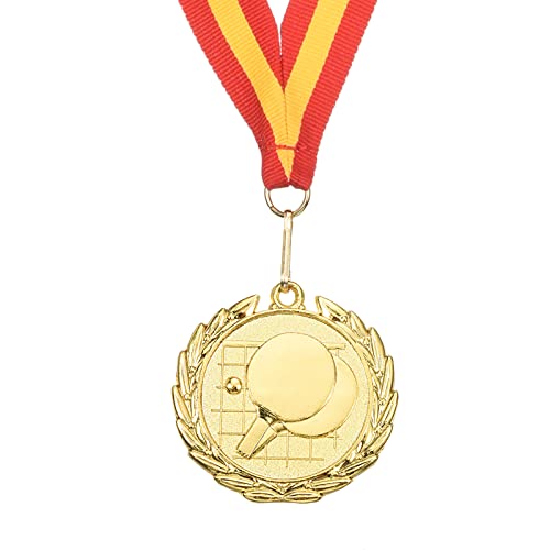 PATIKIL 2" Tischtennis Medaillen, Tischtennis Award Medaillen Goldmedaille mit Band Rot Gelb für Spiele Sportwettbewerbe PATIKIL 2" Tischtennis Medaillen, Tischtennis Award Medaillen Goldmedaille mit Band Rot Gelb für Spiele Sportwettbewerbe von PATIKIL