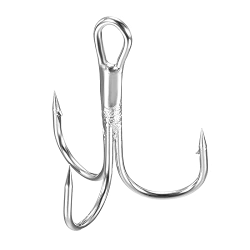 PATIKIL 20 Stück 1# Drillings-Angelhaken 1,18" L Karbonstahl Scharfer runder gebogener Haken Dreifach-Widerhakenhaken für Süßwasser-Salzwasser,Weiß PATIKIL 20 Stück 1# Drillings-Angelhaken 1,18" L Karbonstahl Scharfer runder gebogener Haken Dreifach-Widerhakenhaken für Süßwasser-Salzwasser,Weiß von PATIKIL