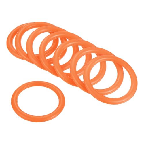 PATIKIL 24Pack Karneval Ringwerfen 4cm Plastik Reifen für Außen Party Gunst Orange von PATIKIL