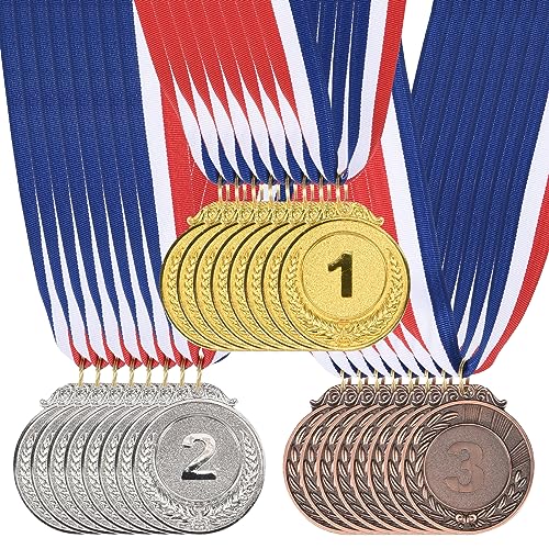 PATIKIL 24Stk Gold Silber Bronze Preis Metalle 2" Stil Preis Medaillen 1. 2. 3. Preise mit Farbband für Team Spiele Sportliche Wettkämpfe PATIKIL 24Stk Gold Silber Bronze Preis Metalle 2" Stil Preis Medaillen 1. 2. 3. Preise mit Farbband für Team Spiele Sportliche Wettkämpfe von PATIKIL