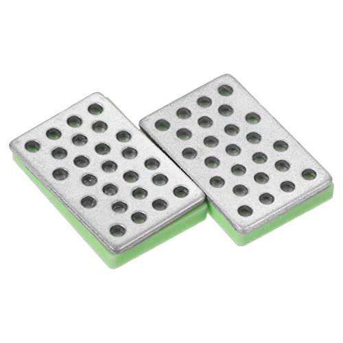 PATIKIL 2Pack 1.2"x0.8" 1000 Grit Extra-Fein Ski Snowboard Diamant Steine Ski Kantenschleifer Diamant Kantenfeile Snowboard Schleifscheibe Grün von PATIKIL