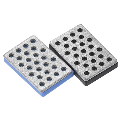 PATIKIL 2Pack 1.2"x0.8" Grob/Extra-Grob Ski Snowboard Diamantstein Ski Kantenschleifer Diamant Kantenfeile Snowboard Schleifscheibe Blau/Schwarz von PATIKIL