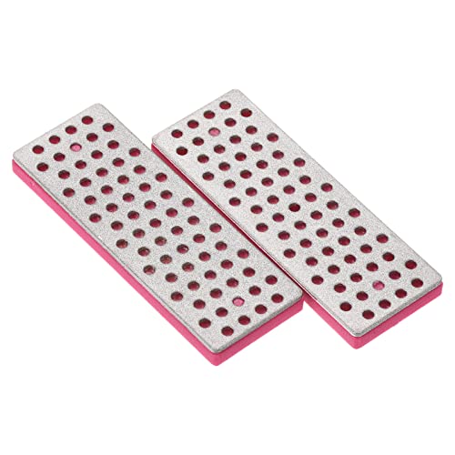 PATIKIL 2Pack 70mm 500 Grit Fein Ski Snowboard Diamant Steine Ski Kantenschleifer Diamant Kantenfeile Snowboard Schleifscheibe Fuchsia von PATIKIL