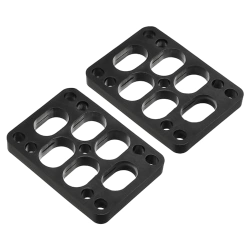 PATIKIL 3/8" Skateboard Riser Pads, 2er Pack PU 3x2 Skateboard Riser Pads geneigte Keilstoßdämpfer für Skateboard Truck, Schwarz von PATIKIL