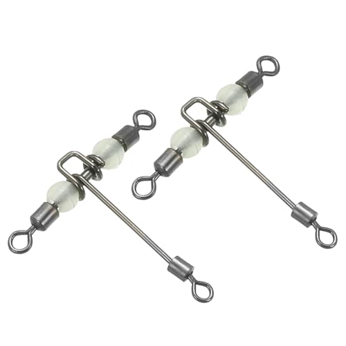 PATIKIL 3-Wege-Wirbel 28 lbs, 25er Packung Kreuzlinien-T-Turn-Rollwirbel mit leuchtenden Perlen für Wels-Surf-Rig, Schwarz PATIKIL 3-Wege-Wirbel 28 lbs, 25er Packung Kreuzlinien-T-Turn-Rollwirbel mit leuchtenden Perlen für Wels-Surf-Rig, Schwarz von PATIKIL