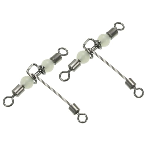 PATIKIL 3-Wege-Wirbel 44 kg, 10er Packung Kreuzlinien-T-Turn-Rollwirbel mit leuchtenden Perlen für Wels-Surf-Rig, Schwarz PATIKIL 3-Wege-Wirbel 44 kg, 10er Packung Kreuzlinien-T-Turn-Rollwirbel mit leuchtenden Perlen für Wels-Surf-Rig, Schwarz von PATIKIL