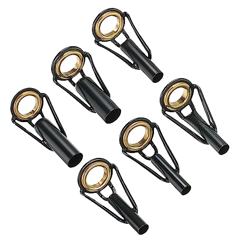 PATIKIL 3.0-6.5mm Angelrute Spitze Reparatur Kit 6Stk Edelstahl Pfahl Ring Leitfaden Ersatz für Salzwasser Süßwasser Fischen Golden PATIKIL 3.0-6.5mm Angelrute Spitze Reparatur Kit 6Stk Edelstahl Pfahl Ring Leitfaden Ersatz für Salzwasser Süßwasser Fischen Golden von PATIKIL