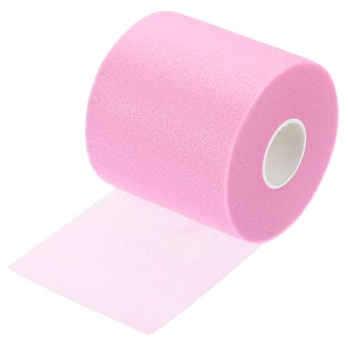 PATIKIL 30 Yard x 2.8 Inch Badminton Griffpolsterung Wickelband, PU Tennisschläger Griffband Rückseitenfolie Griff Antirutsch Zubehör, Pink von PATIKIL