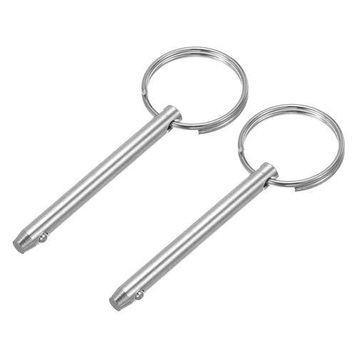 PATIKIL 316 Edelstahl Schnellverschlussstift 2er Pack Bimini Top Stift Verwendbare Länge 2", Gesamtlänge 2,56", Durchmesser 0,25" Boot Marine Hardware für Deck Boot Bimini Top PATIKIL 316 Edelstahl Schnellverschlussstift 2er Pack Bimini Top Stift Verwendbare Länge 2", Gesamtlänge 2,56", Durchmesser 0,25" Boot Marine Hardware für Deck Boot Bimini Top von PATIKIL
