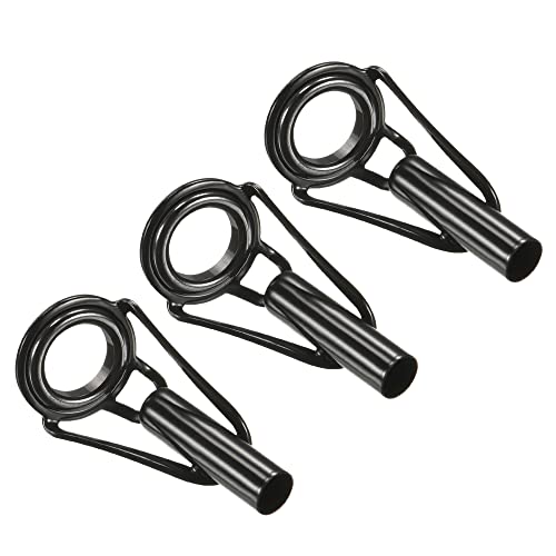 PATIKIL 3Stk 4.0mm Rohr Angelrute Reparatur Kit Edelstahl Schwarz Leitring für Fischen PATIKIL 3Stk 4.0mm Rohr Angelrute Reparatur Kit Edelstahl Schwarz Leitring für Fischen von PATIKIL