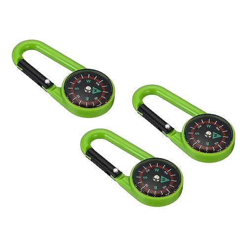 PATIKIL 3Stk Kompass Schnalle Kompass Schlüsselanhänger Wasserdicht Survival Tasche Kompass für Wandern Außen Camping Grün PATIKIL 3Stk Kompass Schnalle Kompass Schlüsselanhänger Wasserdicht Survival Tasche Kompass für Wandern Außen Camping Grün von PATIKIL