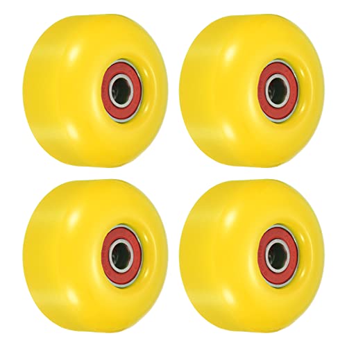 PATIKIL 4 Stück 52mm Longboard Rollen mit Lager ABEC-9 Skateboard Rad Straße Rollen für Skateboards Cruiser Räder Ersatz 95A Gelb Rot von PATIKIL