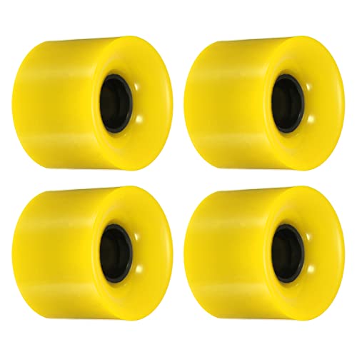 PATIKIL 4 Stück 60mm Longboard Rollen Skateboard Rad Straße Rollen für Skateboards Cruiser Räder Ersatz 78A Gelb von PATIKIL