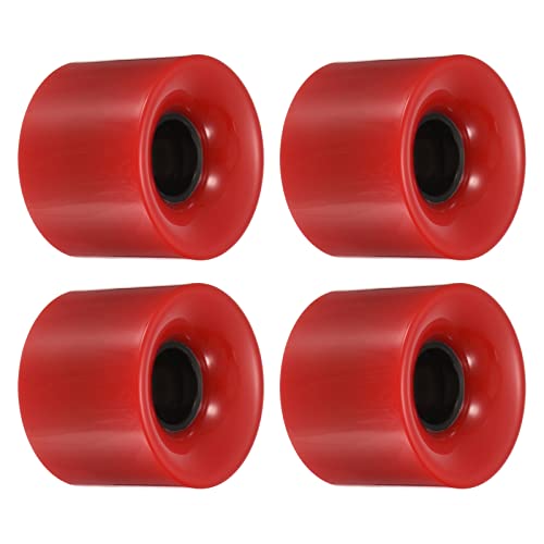 PATIKIL 4 Stück 60mm Longboard Rollen Skateboard Rad Straße Rollen für Skateboards Cruiser Räder Ersatz 78A Rot von PATIKIL