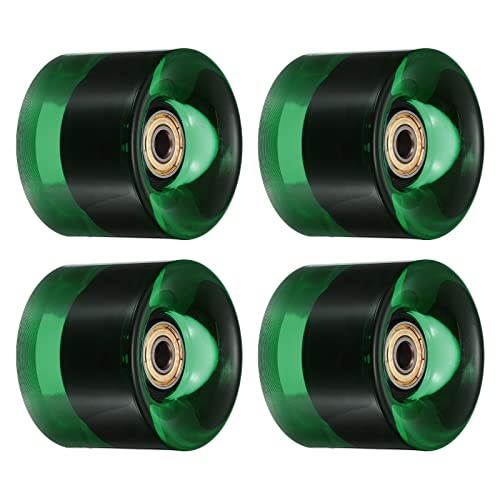 PATIKIL 4 Stück 60mm Longboard Rollen mit Lager ABEC-11 Skateboard Rad Straße Rollen für Skateboards Cruiser Räder Ersatz 80A Klar Grün Goldton PATIKIL 4 Stück 60mm Longboard Rollen mit Lager ABEC-11 Skateboard Rad Straße Rollen für Skateboards Cruiser Räder Ersatz 80A Klar Grün Goldton von PATIKIL