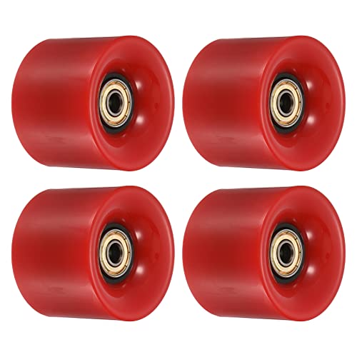 PATIKIL 4 Stück 60mm Longboard Rollen mit Lager ABEC-11 Skateboard Rad Straße Rollen für Skateboards Cruiser Räder Ersatz 80A Rot Goldton PATIKIL 4 Stück 60mm Longboard Rollen mit Lager ABEC-11 Skateboard Rad Straße Rollen für Skateboards Cruiser Räder Ersatz 80A Rot Goldton von PATIKIL