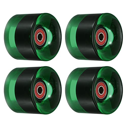 PATIKIL 4 Stück 60mm Longboard Rollen mit Lager ABEC-9 Skateboard Rad Straße Rollen für Skateboards Cruiser Räder Ersatz 80A Klar Grün Rot PATIKIL 4 Stück 60mm Longboard Rollen mit Lager ABEC-9 Skateboard Rad Straße Rollen für Skateboards Cruiser Räder Ersatz 80A Klar Grün Rot von PATIKIL