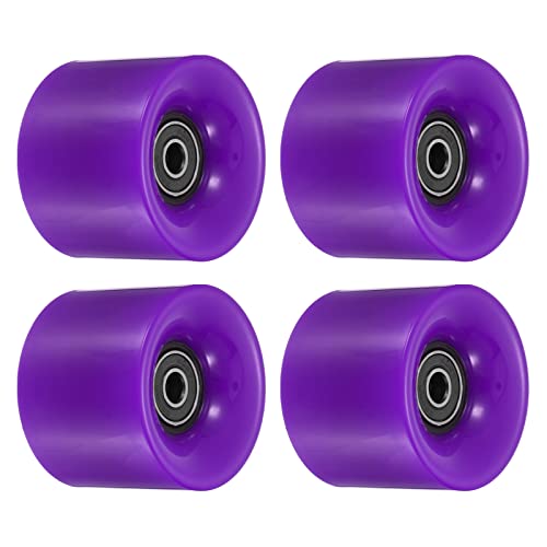 PATIKIL 4 Stück 60mm Longboard Rollen mit Lager ABEC-9 Skateboard Rad Straße Rollen für Skateboards Cruiser Räder Ersatz 80A Lila Schwarz von PATIKIL