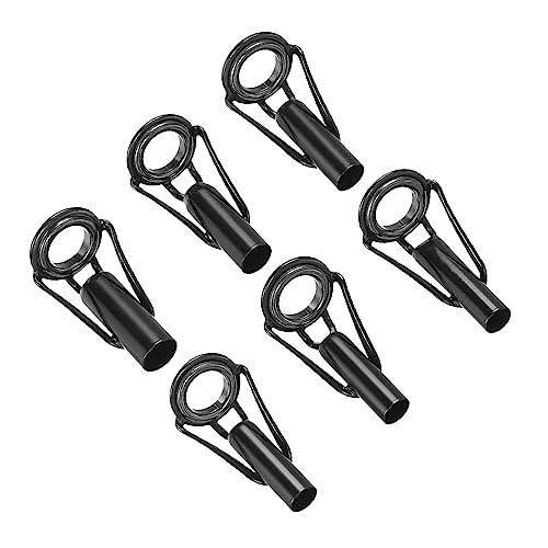 PATIKIL 4.2-5.5mm Angelrute Spitze Reparatur Kit 6Stk Edelstahl Pfahl Ring Leitfaden Ersatz für Salzwasser Süßwasser Fischen Schwarz PATIKIL 4.2-5.5mm Angelrute Spitze Reparatur Kit 6Stk Edelstahl Pfahl Ring Leitfaden Ersatz für Salzwasser Süßwasser Fischen Schwarz von PATIKIL
