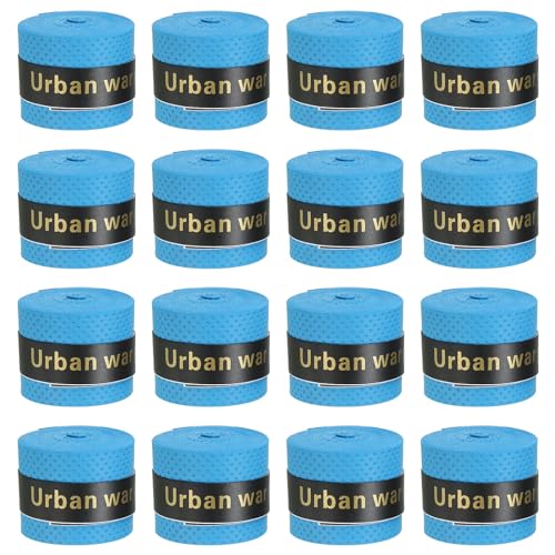 PATIKIL 43,3" Tennisschläger Griffband, 16er Pack PU Overgrip Rundnut rutschfest Schweißabsorbierend für Badminton Angelrute, Blau PATIKIL 43,3" Tennisschläger Griffband, 16er Pack PU Overgrip Rundnut rutschfest Schweißabsorbierend für Badminton Angelrute, Blau von PATIKIL