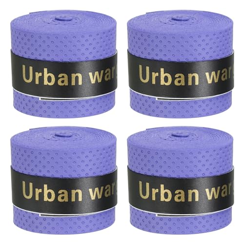 PATIKIL 43,3" Tennisschläger Griffband, 4er Pack PU Overgrip Rundnut rutschfest Schweißabsorbierend für Badminton Angelrute, Lila PATIKIL 43,3" Tennisschläger Griffband, 4er Pack PU Overgrip Rundnut rutschfest Schweißabsorbierend für Badminton Angelrute, Lila von PATIKIL
