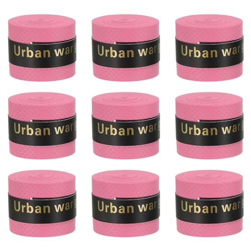 PATIKIL 43,3" Tennisschläger Griffband, 9er Pack PU Overgrip Rundnut rutschfest Schweißabsorbierend für Badminton Angelrute, Pink PATIKIL 43,3" Tennisschläger Griffband, 9er Pack PU Overgrip Rundnut rutschfest Schweißabsorbierend für Badminton Angelrute, Pink von PATIKIL