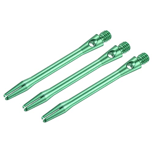 PATIKIL 48mm Aluminium Dartschäfte, Medium 2BA Gewinde Dartstiele Dartzubehör Wurfzubehör für Stahlspitzen - 3er Pack (Grün) von PATIKIL