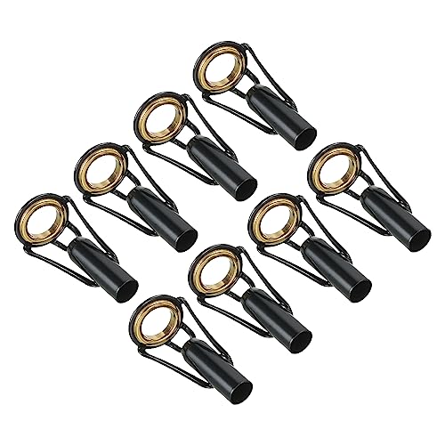 PATIKIL 5.0mm Angelrute Spitze Reparatur Kit 8Stk Edelstahl Pfahl Ring Leitfaden Ersatz für Salzwasser Süßwasser Fischen Golden PATIKIL 5.0mm Angelrute Spitze Reparatur Kit 8Stk Edelstahl Pfahl Ring Leitfaden Ersatz für Salzwasser Süßwasser Fischen Golden von PATIKIL