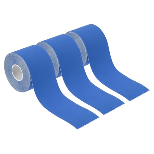 PATIKIL 5m x 5cm Sport Tape, 3 Rollen Klebstoff rutschfeste Griffband Yoga Rig Sports Tape für Wrapping Übungen Gymnastik, Blau PATIKIL 5m x 5cm Sport Tape, 3 Rollen Klebstoff rutschfeste Griffband Yoga Rig Sports Tape für Wrapping Übungen Gymnastik, Blau von PATIKIL