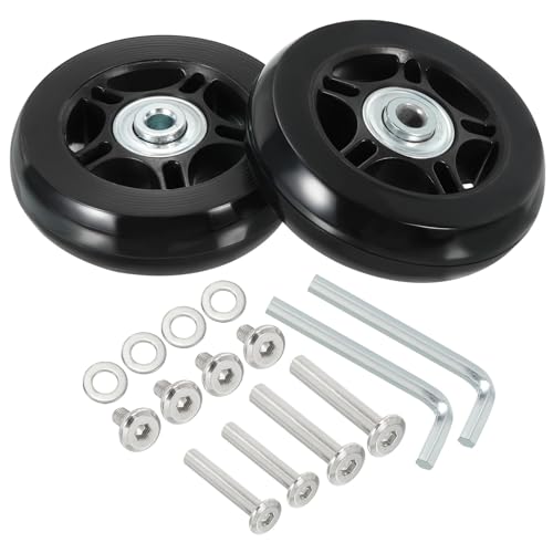 PATIKIL 70x19mm Koffer Ersatzräder, Set aus 2 PU-Schwenkrollen Reparaturset mit Schrauben und Unterlegscheiben für Trolley Box PATIKIL 70x19mm Koffer Ersatzräder, Set aus 2 PU-Schwenkrollen Reparaturset mit Schrauben und Unterlegscheiben für Trolley Box von PATIKIL