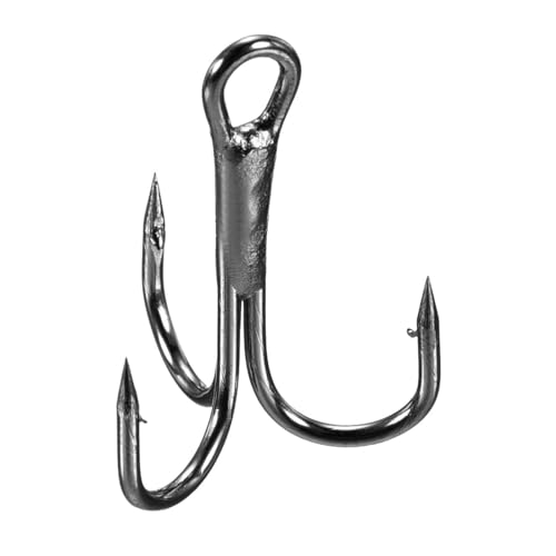 PATIKIL 8# Angel-Drillinge, 10 Stück, 3 x Starke Drillinge, Angelhaken aus Hartstahl, rund gebogen, mit Widerhaken, für Süßwasser, Salzwasser, Schwarz PATIKIL 8# Angel-Drillinge, 10 Stück, 3 x Starke Drillinge, Angelhaken aus Hartstahl, rund gebogen, mit Widerhaken, für Süßwasser, Salzwasser, Schwarz von PATIKIL