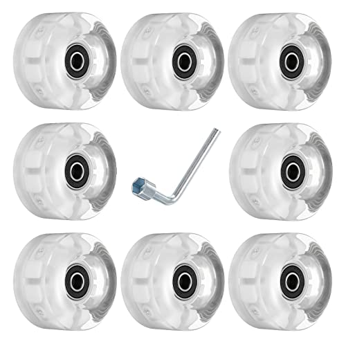 PATIKIL 8Pack Rollschuh mit Lager Leuchtend Ersatz für Doppelreihe 32x58mm Weiß PATIKIL 8Pack Rollschuh mit Lager Leuchtend Ersatz für Doppelreihe 32x58mm Weiß von PATIKIL