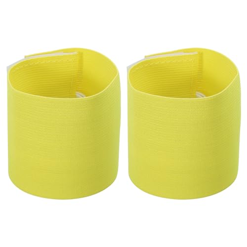 PATIKIL 9.4x2.5 Fußball Kapitänsbinde, 2er Pack Nylon Unisex Elastische Armbinde Verstellbar für Jugendliche und Erwachsene, Gelb PATIKIL 9.4x2.5 Fußball Kapitänsbinde, 2er Pack Nylon Unisex Elastische Armbinde Verstellbar für Jugendliche und Erwachsene, Gelb von PATIKIL