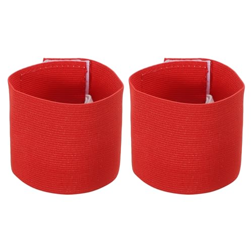 PATIKIL 9.4x2.5 Fußball Kapitänsbinde, 2er Pack Nylon Unisex Elastische Armbinde Verstellbar für Jugendliche und Erwachsene, Rot PATIKIL 9.4x2.5 Fußball Kapitänsbinde, 2er Pack Nylon Unisex Elastische Armbinde Verstellbar für Jugendliche und Erwachsene, Rot von PATIKIL