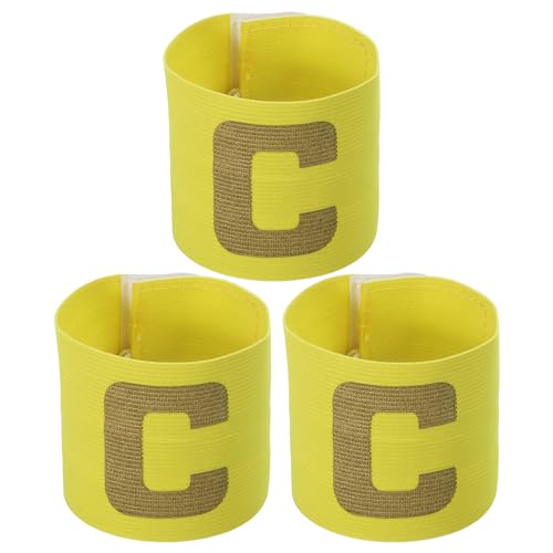PATIKIL 9.4x2.5 Fußball Kapitänsbinde, 3er Pack Nylon Unisex Elastische Armbinde Verstellbar für Jugendliche und Erwachsene, Gelb PATIKIL 9.4x2.5 Fußball Kapitänsbinde, 3er Pack Nylon Unisex Elastische Armbinde Verstellbar für Jugendliche und Erwachsene, Gelb von PATIKIL