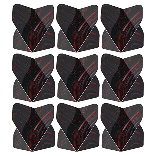 PATIKIL 9Pack Pfeilflüge PET Standard Pfeile Zubehör Ersatzteile für Weichspitze Stahl Spitze Mechanical Stil Schwarz Rot PATIKIL 9Pack Pfeilflüge PET Standard Pfeile Zubehör Ersatzteile für Weichspitze Stahl Spitze Mechanical Stil Schwarz Rot von PATIKIL
