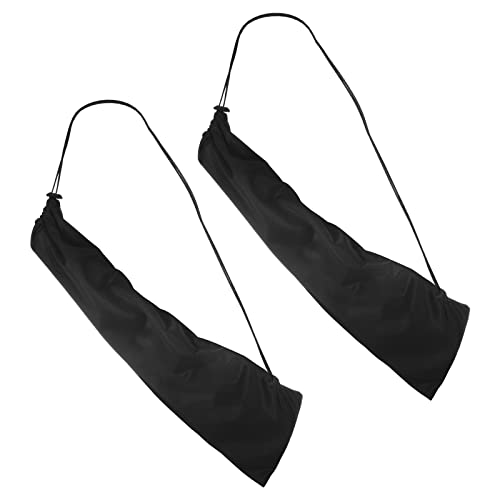 PATIKIL Badminton Schläger Abdeckung Tasche 2Pack Weich Badminton Schlägertasche Samt Futter Einzelne Schulter Drawstring für Badminton Spieler Schwarz von PATIKIL