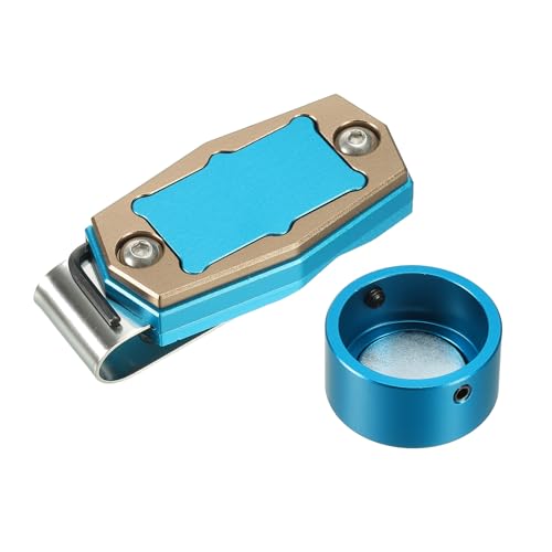PATIKIL Billard Magnetischer Kreidehalter, Runder Aluminiumlegierung Pool Billard Queue Kreide Spitzenetui mit Gürtelclip für Snooker Sportzubehör, Blau Braun PATIKIL Billard Magnetischer Kreidehalter, Runder Aluminiumlegierung Pool Billard Queue Kreide Spitzenetui mit Gürtelclip für Snooker Sportzubehör, Blau Braun von PATIKIL