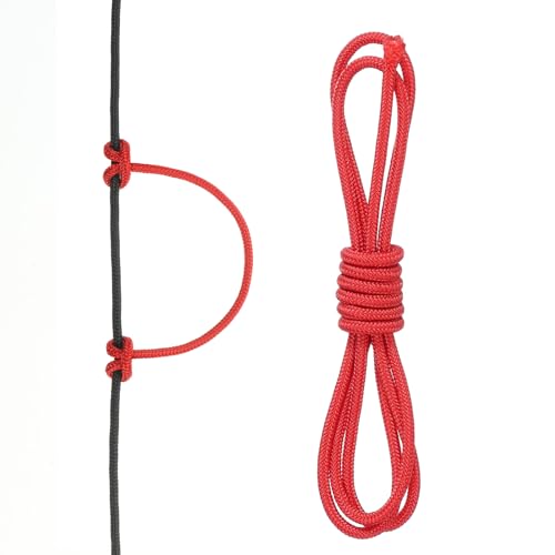 PATIKIL Bogenschießen D Loop Seil 2 FT, Bogen D Loop Schnur Freigabematerial Nockdraht Nockenschleifen Schnalle Ring für Compound Bogenstring, Rot PATIKIL Bogenschießen D Loop Seil 2 FT, Bogen D Loop Schnur Freigabematerial Nockdraht Nockenschleifen Schnalle Ring für Compound Bogenstring, Rot von PATIKIL