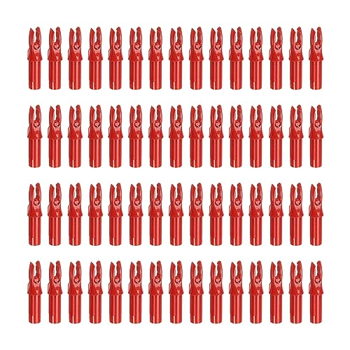 PATIKIL Bogenschießen Pfeil Nocken 6.2mm 0.244" 60 Pack Einsatz Pfeil Nocke Ersatz für Aufnahme Rot PATIKIL Bogenschießen Pfeil Nocken 6.2mm 0.244" 60 Pack Einsatz Pfeil Nocke Ersatz für Aufnahme Rot von PATIKIL
