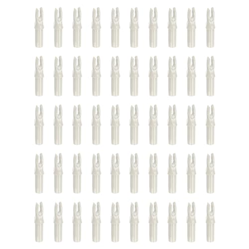 PATIKIL Bogenschießen Pfeilnocken 6,2 mm 0,244", 50er Packung Ersatznocken für Schießen, Weiß PATIKIL Bogenschießen Pfeilnocken 6,2 mm 0,244", 50er Packung Ersatznocken für Schießen, Weiß von PATIKIL